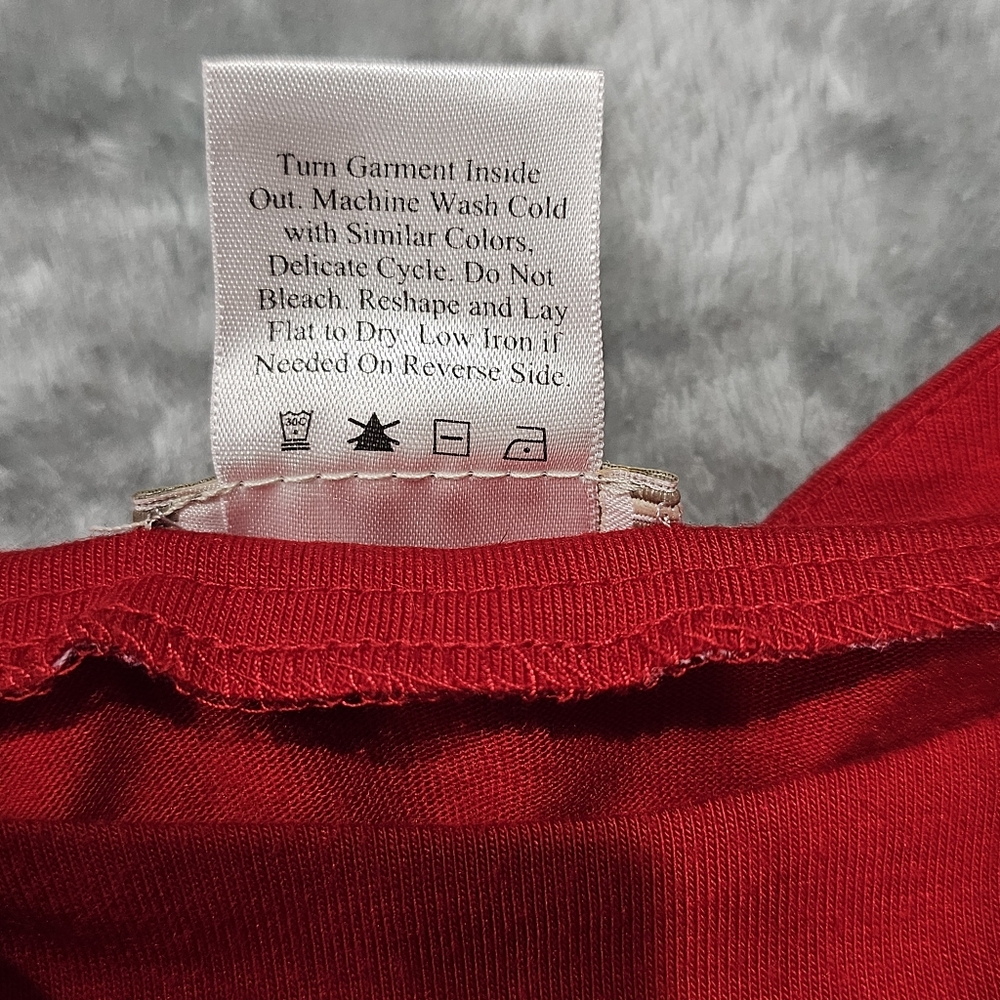 Coldwater Creek Red Long-sleeve Maxi Dress Small - Picture 6 of 7